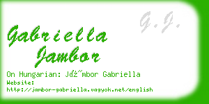 gabriella jambor business card